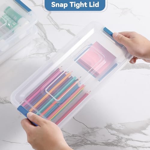 novelinks 4 Quart Clear Plastic Storage Containers with Lids (8 Pack) - Image 6
