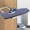 Wall-Mounted Ironing Board Cabinet, Compact Fold Down Station with Garment Hooks, Space Saving Design for Home, Apartments, Dorms by Unknown