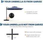 Garvee 4-Piece Patio Umbrella Stand for 10-15FT Cantilever Umbrella, 330lb Capacity Outdoor Umbrella Base, Filled with Water or Sand, Heavy Duty Market Umbrella Holder for Patio, Deck, Poolside - Image 4