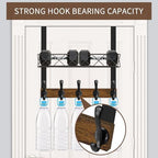 YINMIT Over The Door Hooks Organizer, Over The Door Hanger with Basket, Over The Door Towel Rack with 5 Metal Hooks, Over Door Hanger for Bathroom, Bedroom, Kitchen - Image 6