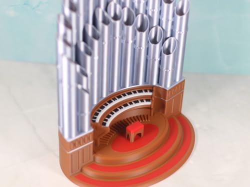 Pipe Organ Pen Pencil Holder 23 Pen Large Capacity with Storage Compartment | Gift for Musicans Organists Student Children | Office Study Organizer - Image 3