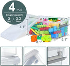 Citylife 4 Packs Small Storage Bins with Lids 3.2 QT Plastic Storage Containers for Organizing Stackable Clear Storage Boxes - Image 6
