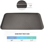 Finorder Boot & Shoe Trays, 2 Pack, 30" x 15" x 1.2", Gray - Image 4