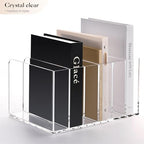 YUXUN Acrylic Magazine Holder,Clear Desk Organizer File Sorter for Notebook,Paper,Envelope,Magazine, Book Storage-Office/Home/Classroom Organization(6 Compartments,B5) - Image 4