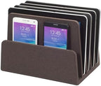 MobileVision Executive Dark Brown Desktop File Folder Organizer and Paper Tray, 5 Slot Dividers - Image 6