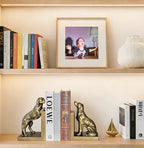 1 Pair Dog Bookends for Shelves, Vintage Resin Bookends for Heavy Books, Home Office Desk Decor, Golden Retriever Book Ends (Gold Dog) - Image 7