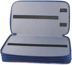 Vomgomfom 300 Slots Marker Case 4-Layer PU Leather, Handle, Blue Rose - Image 5