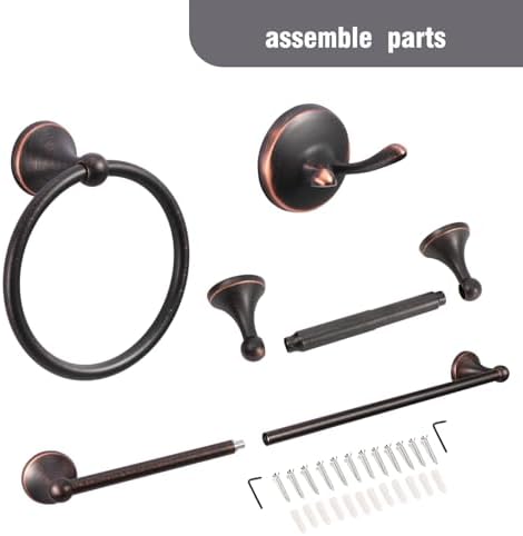 Classic Bathroom Hardware Accessory 4-piece Set,Oil-Rubbed Bronze - Image 6
