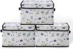 Stackable Storage Bins with Lids,Closet Organizers Fabric Box for Home and Office,Blanket Clothes Organizers,Under Bed Storage Containers 3 Pack by BestSellers