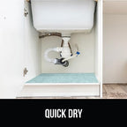 GORILLA GRIP LeakGuard Under Sink Mat for Kitchen Cabinet, 24x60 Spa Blue - Image 6