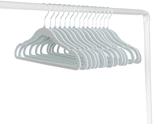 3 Sprouts Velvet Baby Hangers, Non Slip Slim, Blueberry Blue, 30 Pack - Image 4