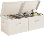 StorageWorks Fabric Storage Bins with Lids, Closet Storage Bins by StorageWorks