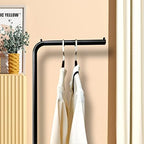 Metal Coat Rack, Modern Clothing Tree with Heavy-weight Slate Base, Small Coat Stand for Entryway/Bedroom/Hallway, Standing Plant Hanger, Matte Black - Image 6