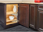 Rev-A-Shelf 32" Dual Shelf Half Moon Lazy Susan Organizer, Wood - Image 5