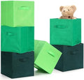 Karenhi 6 Pack Cube Storage Bins, Green Fabric Organizer by Karenhi