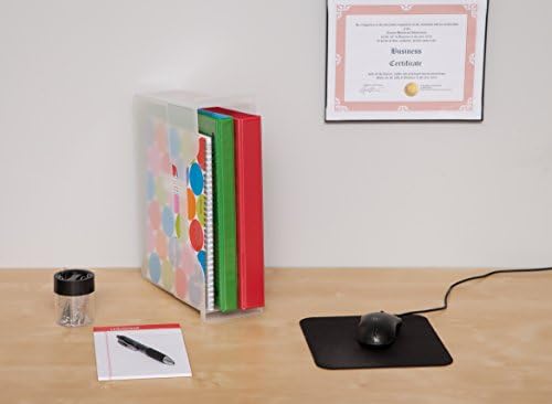 IRIS USA 6-Pack Small Desktop File Box with Open Lid, Clear - Image 3