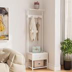 LUMTOK Hall Tree with Shoes Bench Storage,Small Coat Rack with Drawers - Image 6