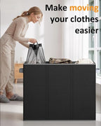 Optish 180L Laundry Hamper 3 Section, Large Hamper with Mesh Bags & Lid - Image 6