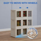 FLEXIMOUNTS 150 QT Stackable Plastic Storage Bins With Lids, Milky White - Image 5