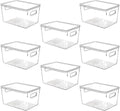 Clear Plastic Stackable Storage Bins with Lids, Pantry Organizers and Storage Containers Fridge Organizer Bins Kitchen Cabinet Organizer Bin for Organizing Under Sink Refrigerator Organization by CONTROLKITCHEN