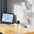 Clear Acrylic Wall File Holder, 6 Pack Wall Mount Single Pocket Organizer - Image 2