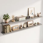 72 Inch Floating Shelves for Wall 2 Pack, Wood Wall Bathroom Shelves by RICHFOCUS