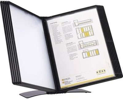 Tarifold Desktop Reference System, 10 Pockets with Easy-Load Design, Black - Image 4