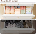 Criusia Drawer Organizer Clothes, 21 Pack Dresser Organizer for Baby Clothes, Underwear, Sock - Foldable Closet Organization and Storage Dividers Bins for Nursery, Bedroom (Brown) - Image 6