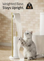 KES 29" H Anti-Wobble Toilet Paper Holder Stand with 3X Weighted Base - Image 4