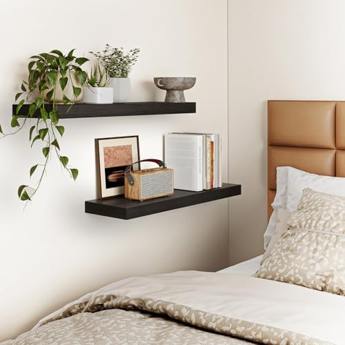 Fixwal Floating Wall Shelves for Decor (Black, Set of 2, 22Inch) - Image 6