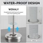 Toilet Paper Holder Stand with Storage 4 Extra Rolls, Brushed Nickel - Image 4
