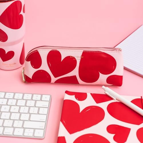 kate spade new york Pen and Pencil Case with Office Supplies, Zip Pouch Includes 2 Pencils, Sharpener, Eraser, and Ruler, Sweet Hearts - Image 5