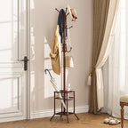 ELYKEN Coat Rack Freestanding, Metal Coat Rack with Umbrella Holder - Image 2