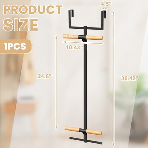 Briwooody Over Door Backpack Hanger, 2 Tier Metal Storage Hooks,Black,1 - Image 2