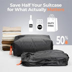 Relime Classic Series Vacuum Bags for Travel Luggage with Wireless Pump, Compression Bags for Carry On Suitcases and Backpack, Vacuum Seal Packing cube for Cloth Packing (2PC + PUMP Gray & Lavender) - Image 3