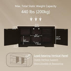 DINZI LVJ Shoe Storage Bench with Cushion, Door, Espresso 31.5" LX17.7 H - Image 3