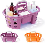 SIMPLYKLEEN Large Shower Caddy Portable 2PC - Made in USA Plastic Jumbo Size Dorm Storage Candy Tote with Handle Shower Organizer for Bathroom, Pantry, Kitchen, College Dorm, Orange/Purple by SIMPLYKLEEN