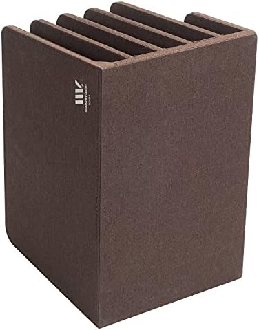 MobileVision Executive Dark Brown Desktop File Folder Organizer and Paper Tray, 5 Slot Dividers - Image 3