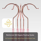 Velvet Hangers 50 Pack,Pink Felt Hangers,Durable Non Slip Hangers - Image 3