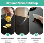 11.8" Lazy Susan Turntable – 360° Sinteredstone Silent Anti-Slip Turntable, Table Top Centerpiece for Kitchen, Pantry, Spice Rack, Refrigerator & Dining Table, Black - Image 5