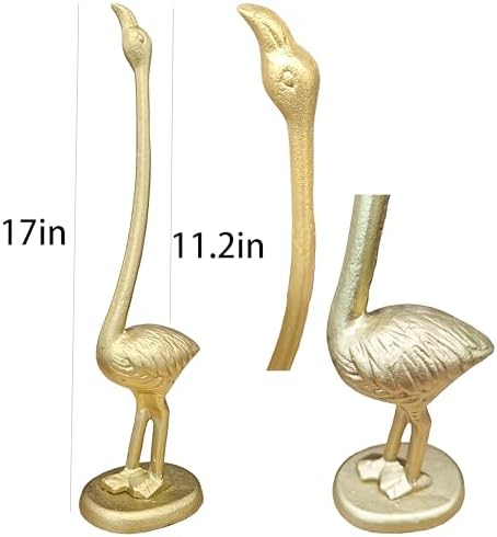 Flamingos Paper Towel Holder Cast Iron Paper Towel Holder Funny Toilet Paper Holder for The Floor or Counter in The Kitchen or Bathroom Bronze Rustic - Image 5