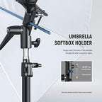 NEEWER Camera Flash Bracket H Type Mount with Umbrella Softbox Holder, 180° Swivel Adjustable Metal Light Stand Adapter with 1/4" to 3/8" Screw Adapter for Speedlite LED Light Stand Tripod (2 Pack) - Image 3