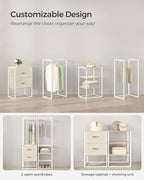 SONGMICS Portable Closet Wardrobe, Freestanding Clothing Rack - Image 4