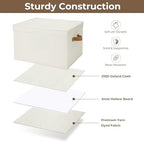 StorageWorks Fabric Storage Bins with Lids, Closet Storage Bins - Image 5