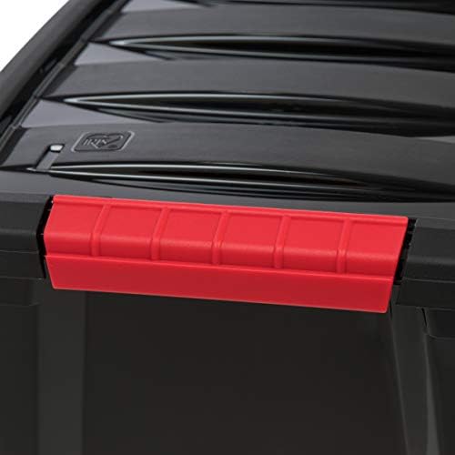 IRIS USA 6-Pack 13 Quart Storage Bins with Lids, Black - Image 5