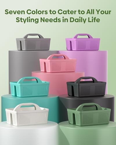 Portable Shower Caddy with Handle - 4 PCS, BPA-free, Green - Image 7