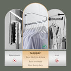NEWRAIN Laundry Hanger, Wall Mounted Clothes Hanger with Swing Arm Holder Brass Hanging Drying Rack Space Saver,Chrome - Image 5
