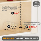 SpaceAid Bamboo Pull Out Spice Rack Organizer for Cabinet, Heavy Duty Slide Out Seasoning Kitchen Pantry Sliding Vertical Organization, 7.3" Wide, 2 Drawers(3" Wide), 1-Tier, Natural - Image 4