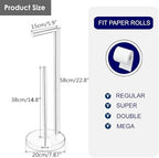 Free Standing Toilet Paper Roll Holder Stand with Reserve, Gold Brushed - Image 4