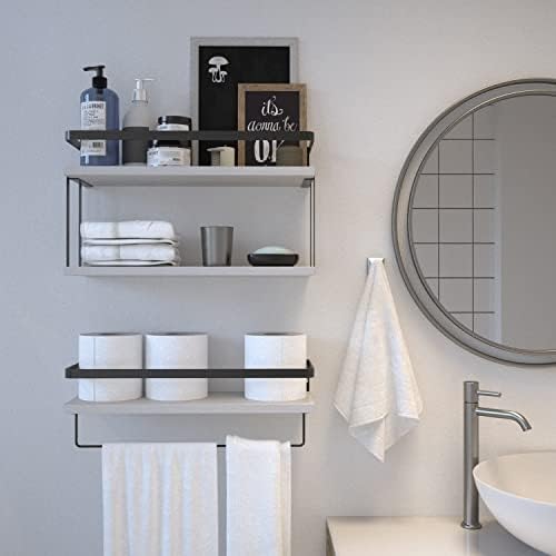 RICHER HOUSE Floating Shelves Bathroom, Wall Mounted Shelf Over Toilet - Image 4